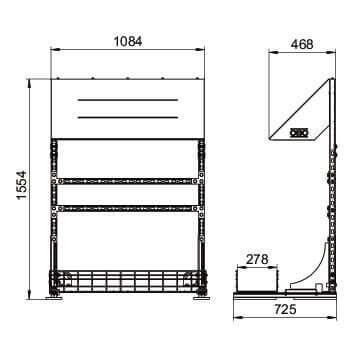 OBO freestanding inverter frame, narrow