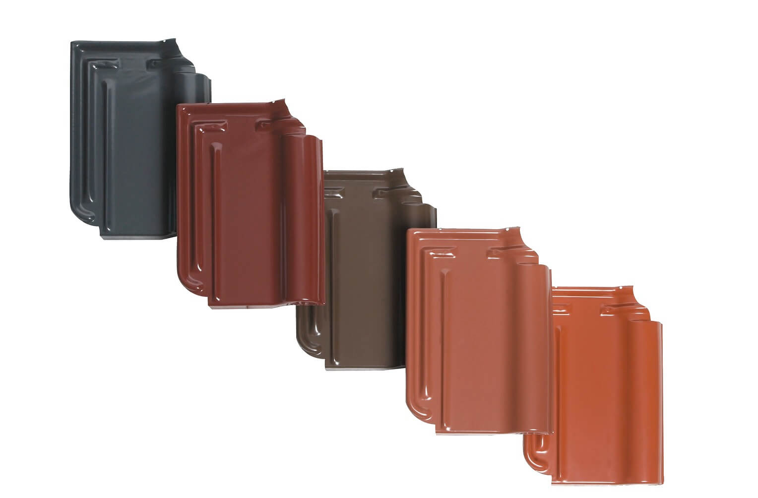 Lehmann module holder flat roof tile E58, brick-red