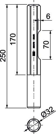 OBO hammer insert, type 2531, for deep earth electrodes
