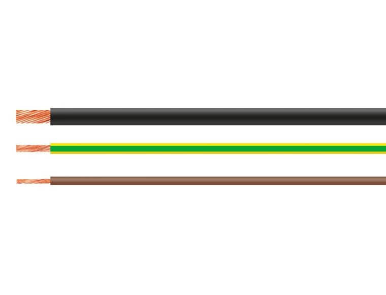 Helukabel H07V-K 6 mm², grün-gelb, 100m Ring i. Karton, feindrähtig