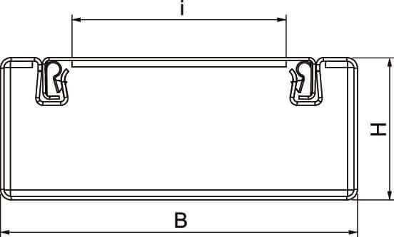 OBO installation duct with PYROLINE® Rapid PLM fire-resistant fabric, duct height 40 mm, pure white