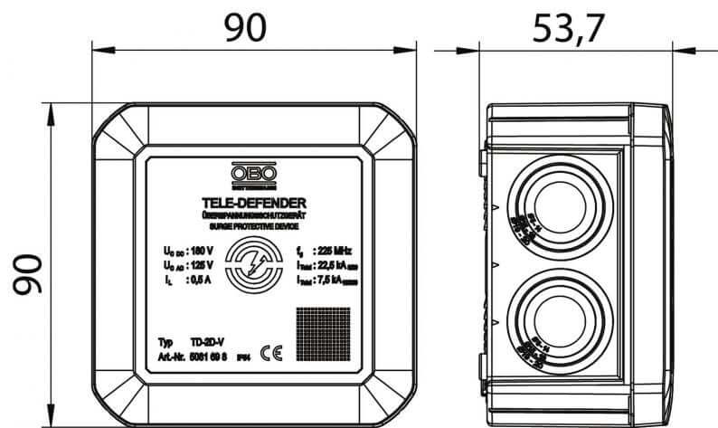 OBO TD-2D-V combined protection unit for VDSL systems