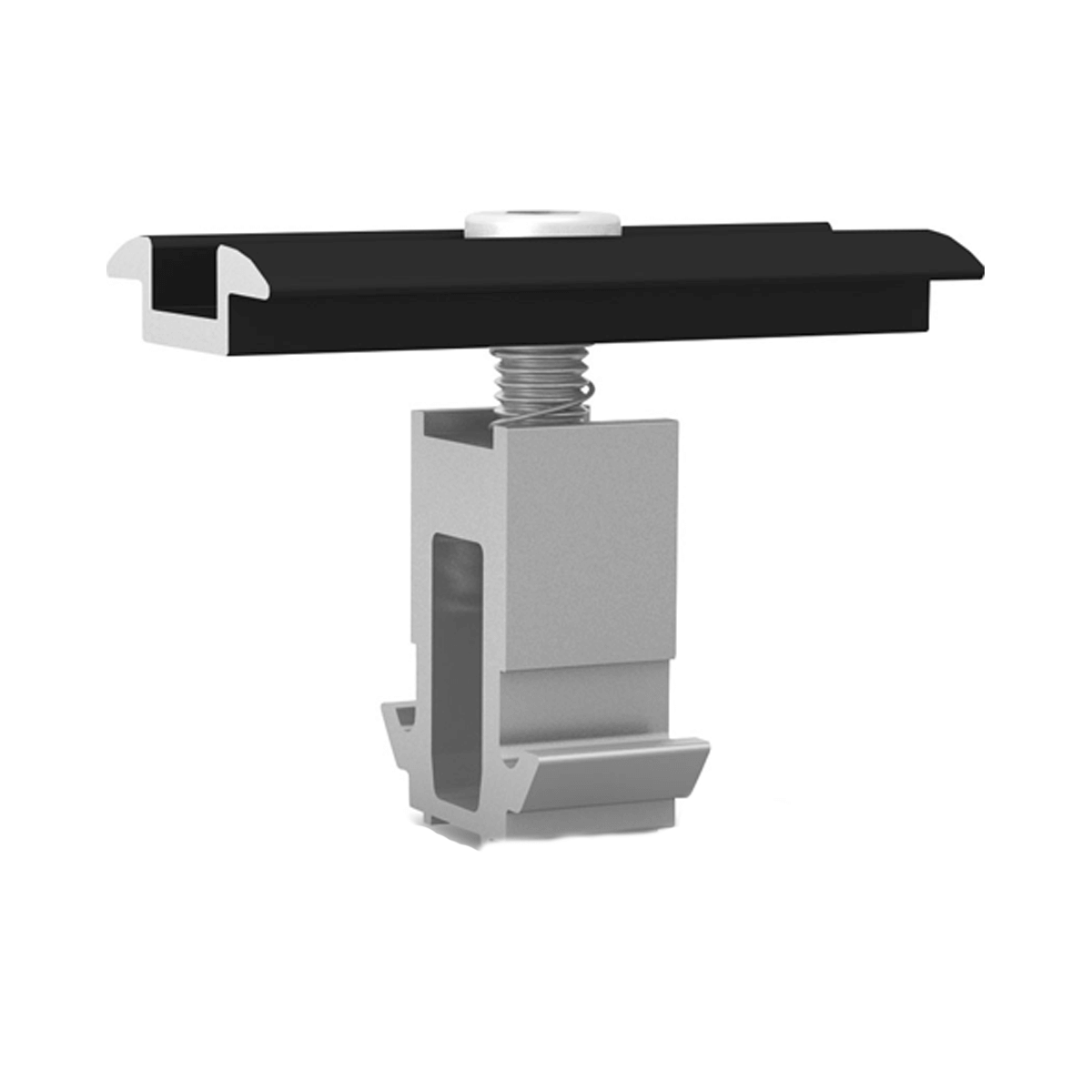 K2 DomeClamp MC, schwarz-eloxiert, Mittelklemme 