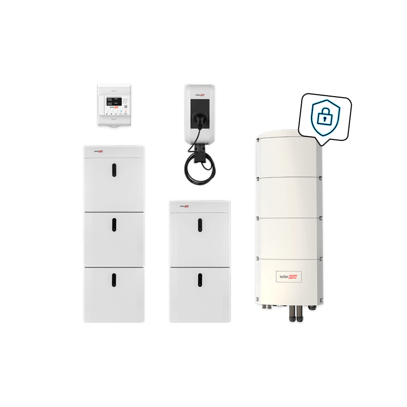Kombipaket SolarEdge Home mit Ladestation, SE10K-RWB48 und 24,25 kWh