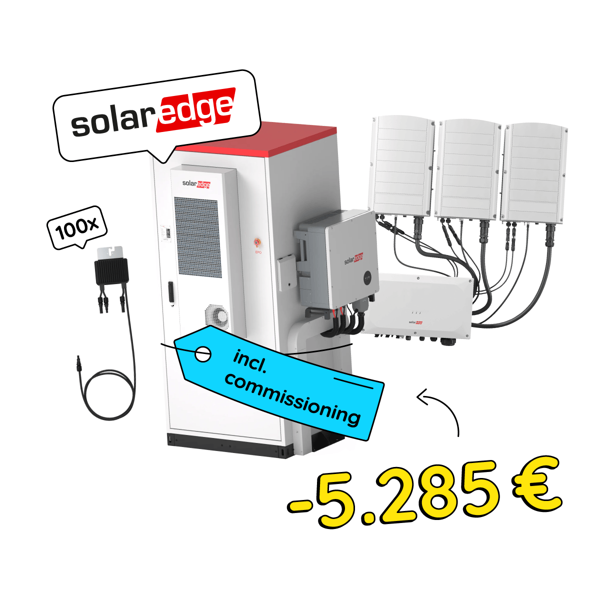SolarEdge CSS-OD 102 + TRI 90kW/100kW PV-WR + 100 S1000 Optimierer
