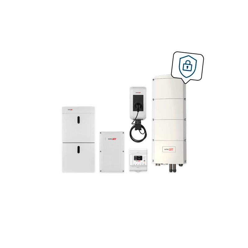 Kombipaket SolarEdge Home Ersatzstrom mit Ladestation, SE10K-RWB48 und 9,7 kWh