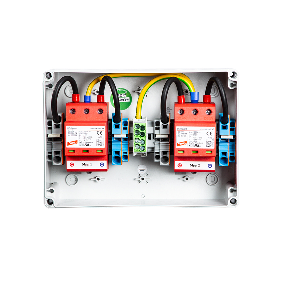 Enwitec overvoltage protection DC type II, 2 MPPT, terminals