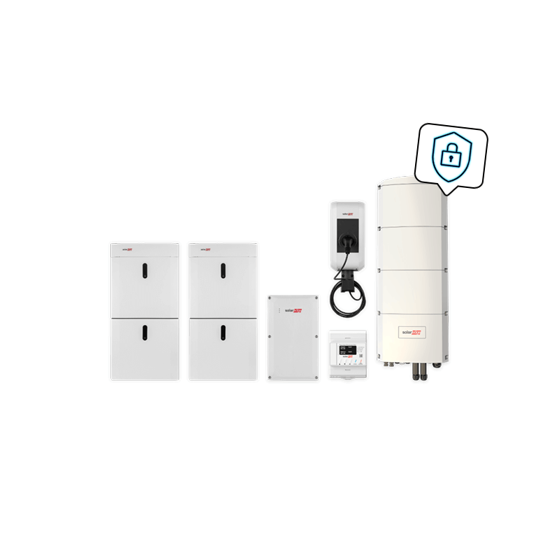 Kombipaket SolarEdge Home Ersatzstrom mit Ladestation, SE8K-RWB48 und 18,4 kWh