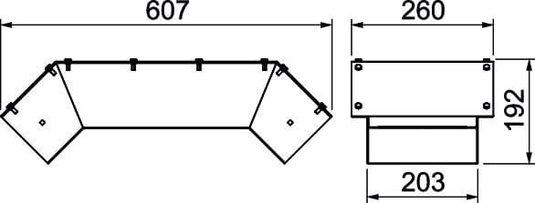 OBO floor falling double, for installation trunking PLMR
