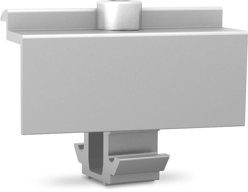 K2 DomeClamp EC Set 30 - 50, silver, module end clamp