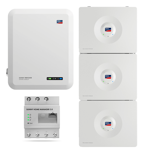 SMA Hybrid Sunny Tripower 6.0 + 9,8 kWh Batterie + Sunny Home Manager 2