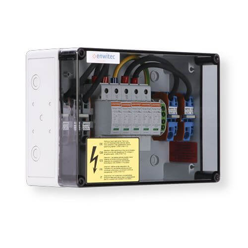 enwitec overvoltage protection DC type I+II, 2 MPPTs, terminals
