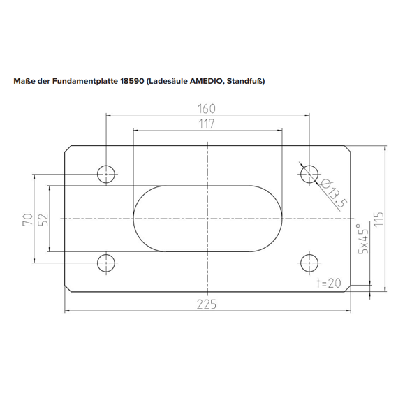 Mennekes mounting plate/foundation plate