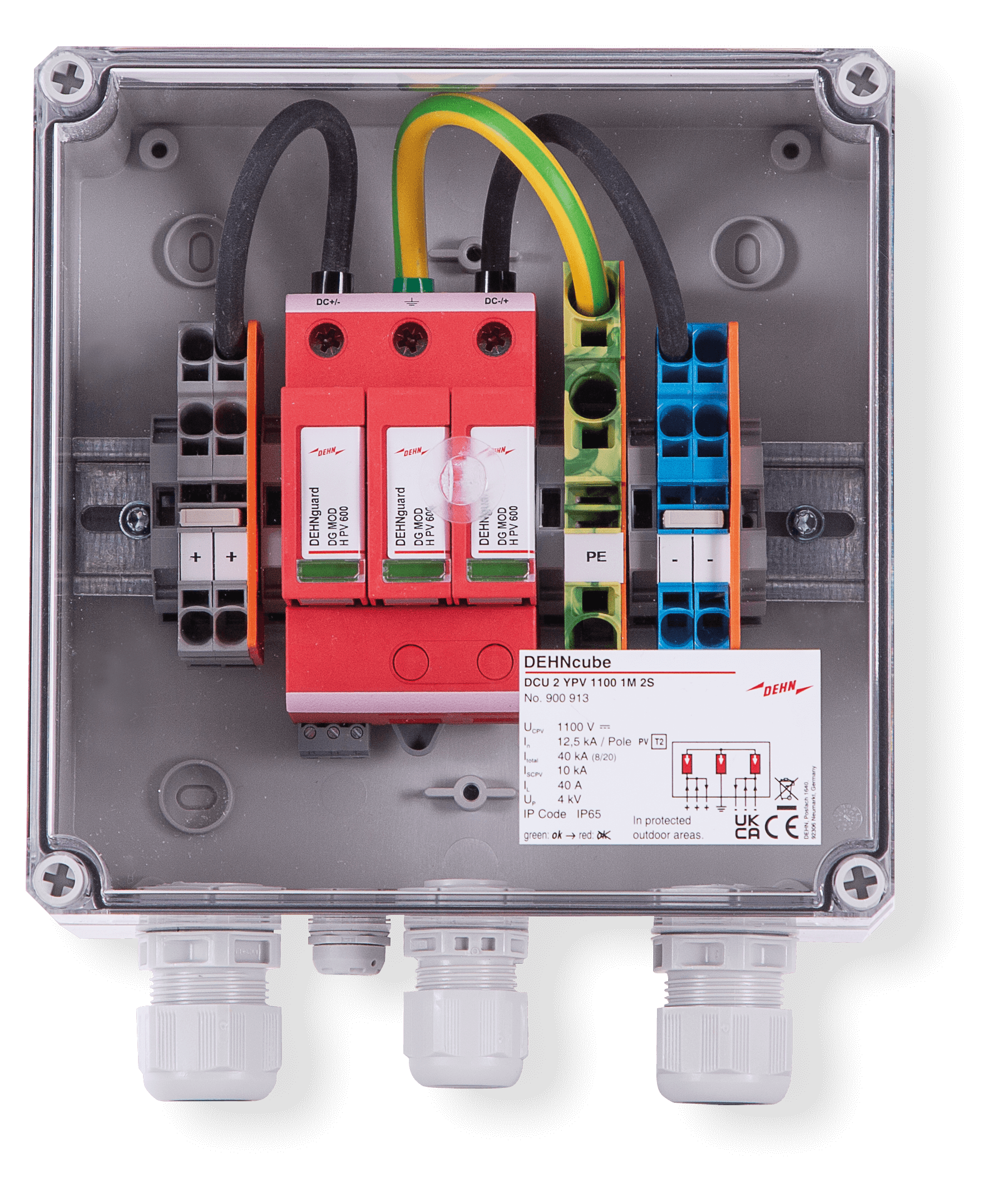 enwitec Überspannungsschutz DC Typ II, 1 MPPT, Klemmen