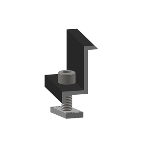 Alumero end clamp black 32 pre-assembled