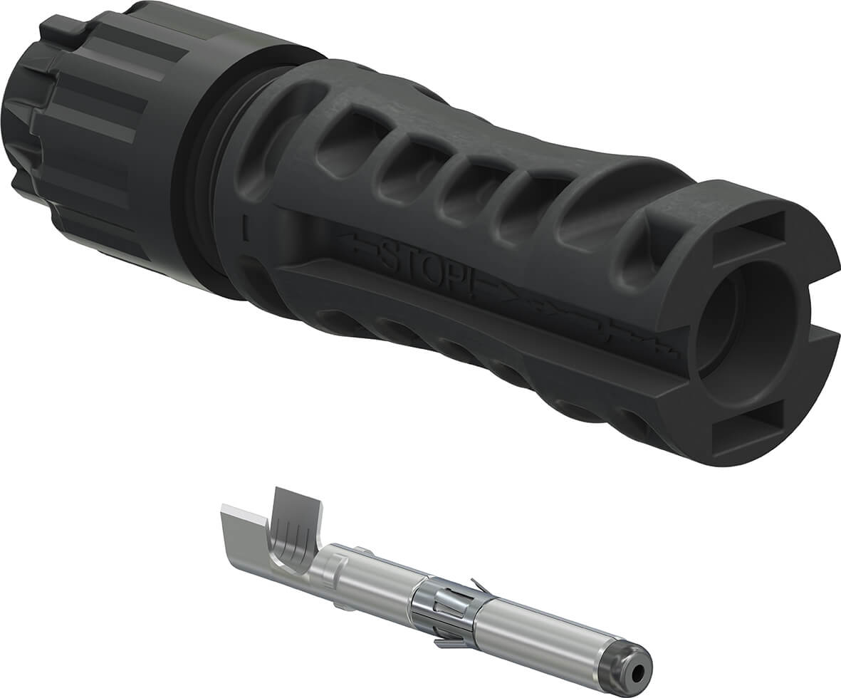 Stäubli MC4-Evo stor plug 4-6 mm², Da 4.7-6.4 mm