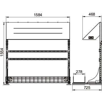 OBO freestanding inverter frame, wide
