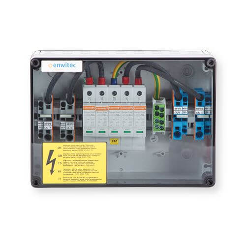 enwitec overvoltage protection DC type I+II, 2 MPPTs, terminals
