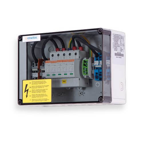 enwitec overvoltage protection DC type I+II, 2 MPPTs, terminals