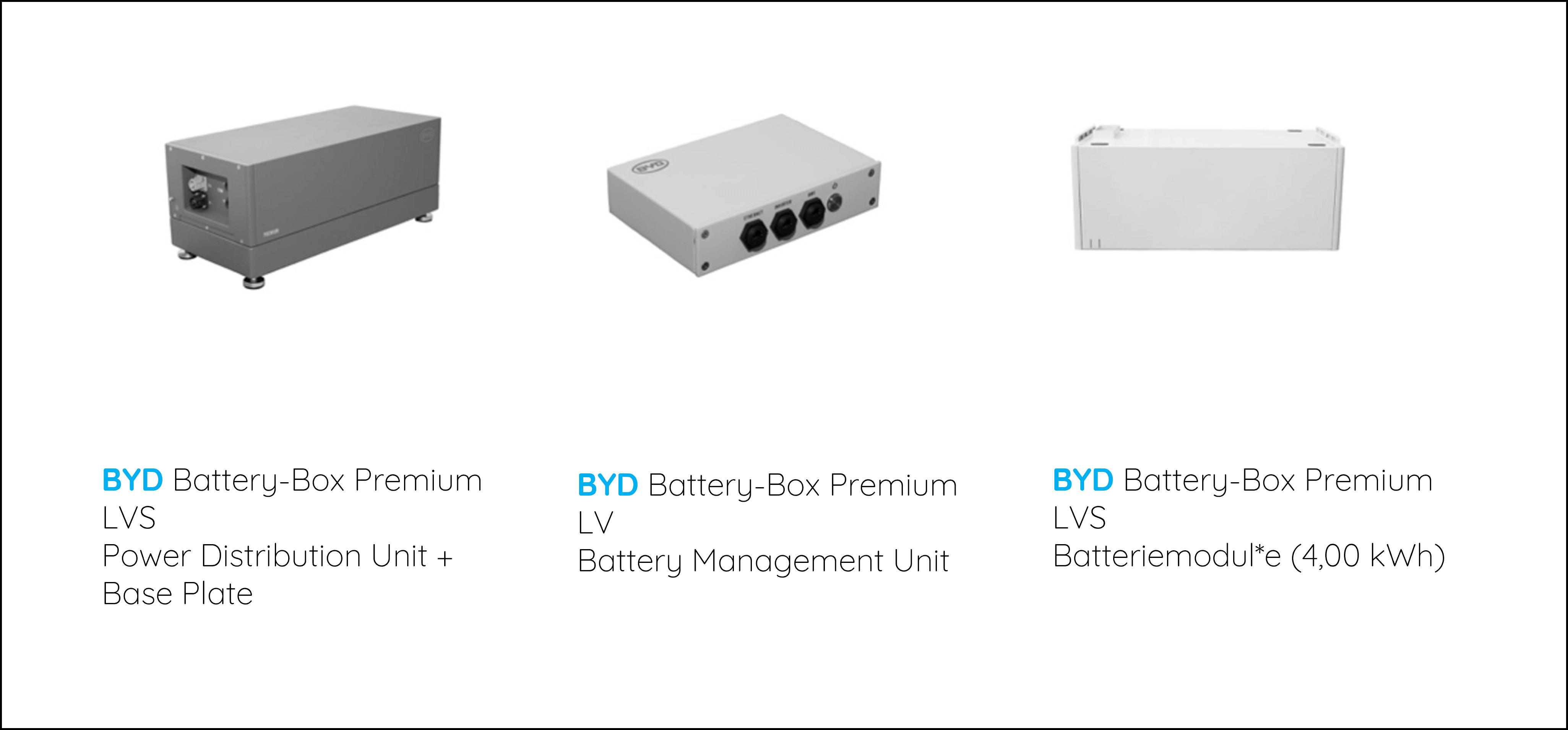 BYD Battery-Box Premium LVS 16.0 with SolarEdge StorEdge three-phase inverter SE8K