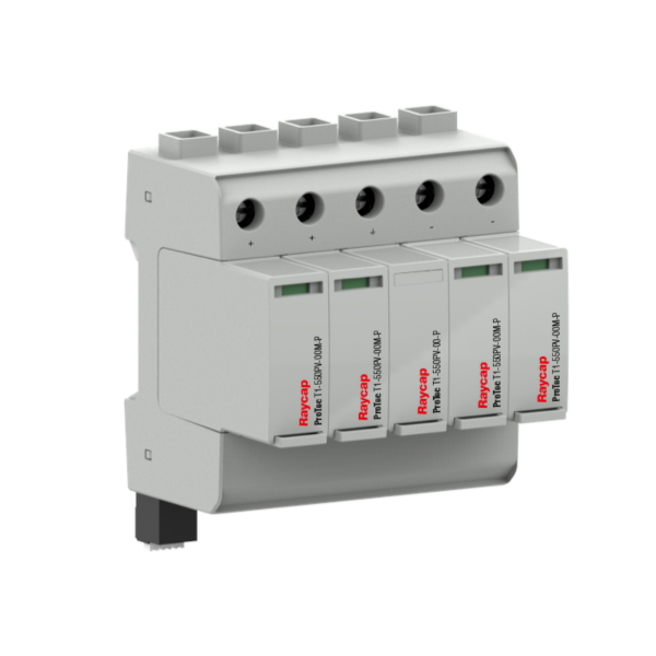 Raycap DC overvoltage protection DIN rail type I + II for 2 MPPT