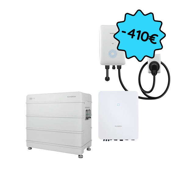 Sungrow 3-phase solution with 8 kVA inverter, EV charger and 9.6 kWh storage