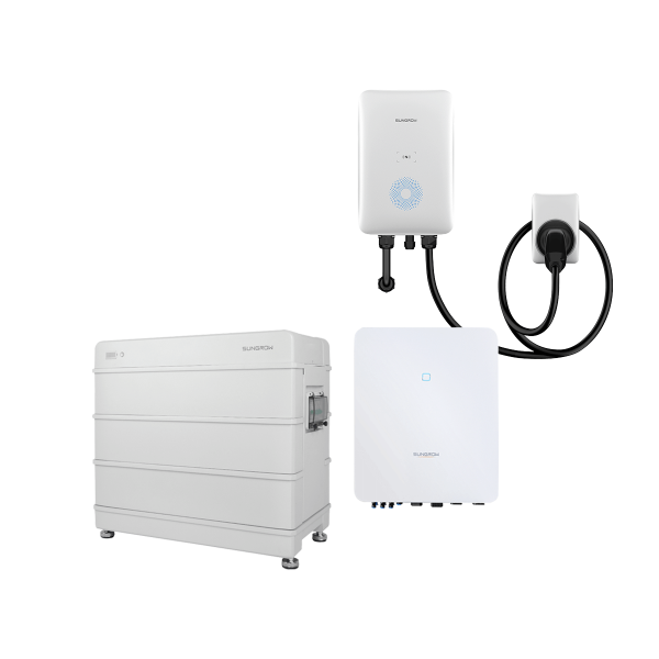Sungrow 3-phase solution with 6 kVA inverter, EV charger and 9.6 kWh storage