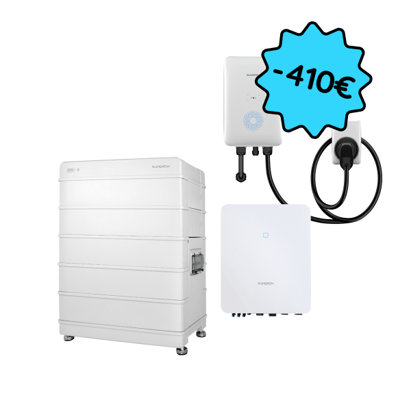 Sungrow 3-phase solution with 8 kVA inverter, EV charger and 16 kWh storage