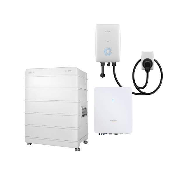 Sungrow 3-phase solution with 6 kVA inverter, EV charger and 16 kWh storage