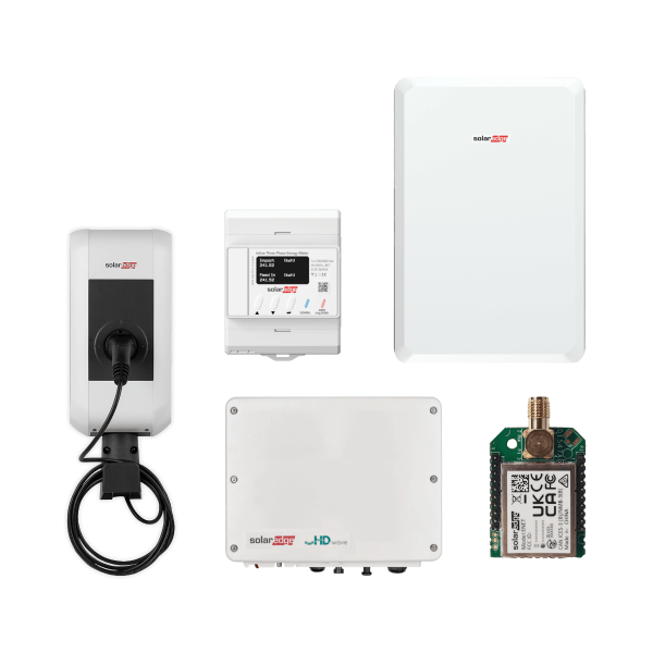 Combi package SolarEdge Home backup power with charging station, SE810K-RWB48 and 23 kWh